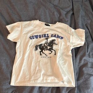 Nasty Gal women’s Cowgirl Camp Tee - Cream